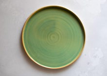Carica l'immagine nel visualizzatore di Gallery, PIATTO PIANO 23 - GRES VERDE